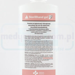 Sterillhand 500ml gel z pompką do dezynfekcji rąk (odpowiednik Velodes, Phago'Gel, Spirigel )